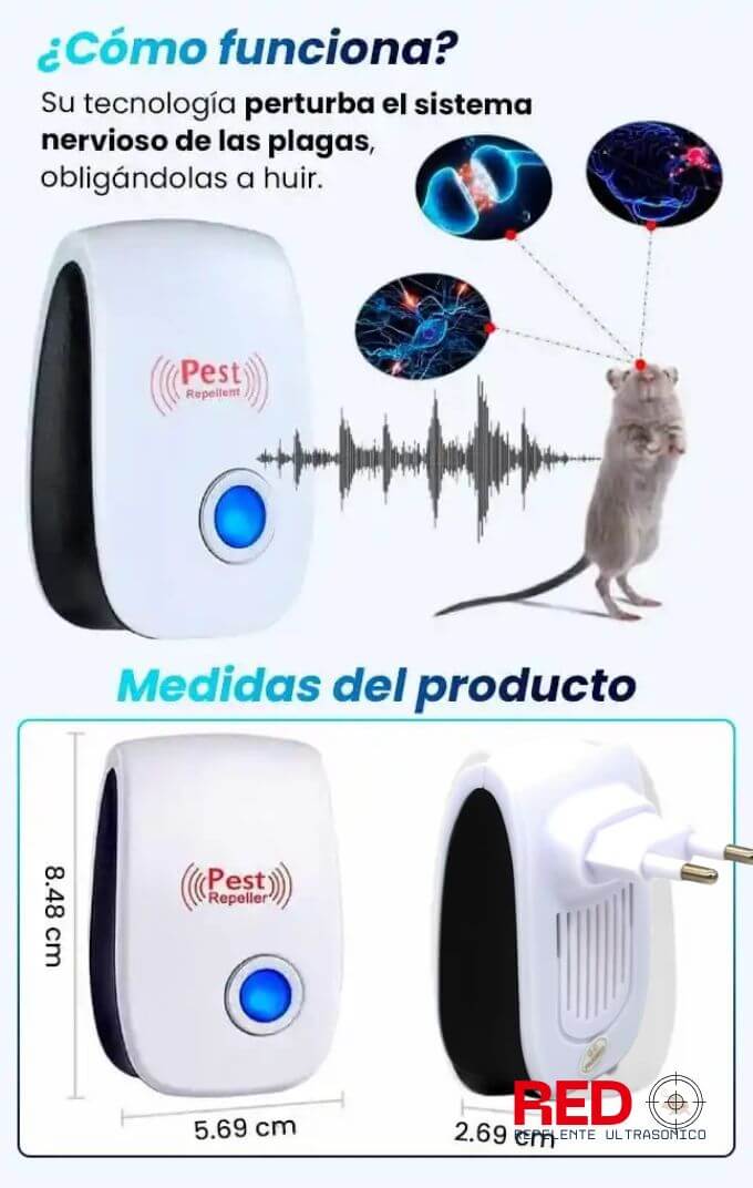RED™ - Repelente ultrasonico para roedores