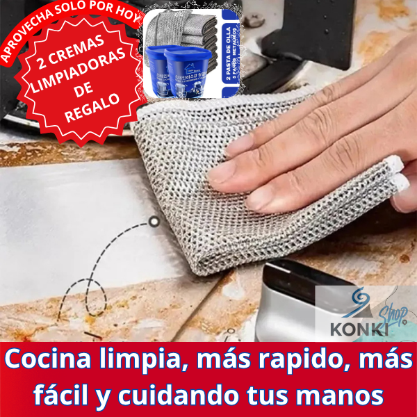 5 paños antiadherentes + 2 pastas de olla Magic ¡REGALO!⭐