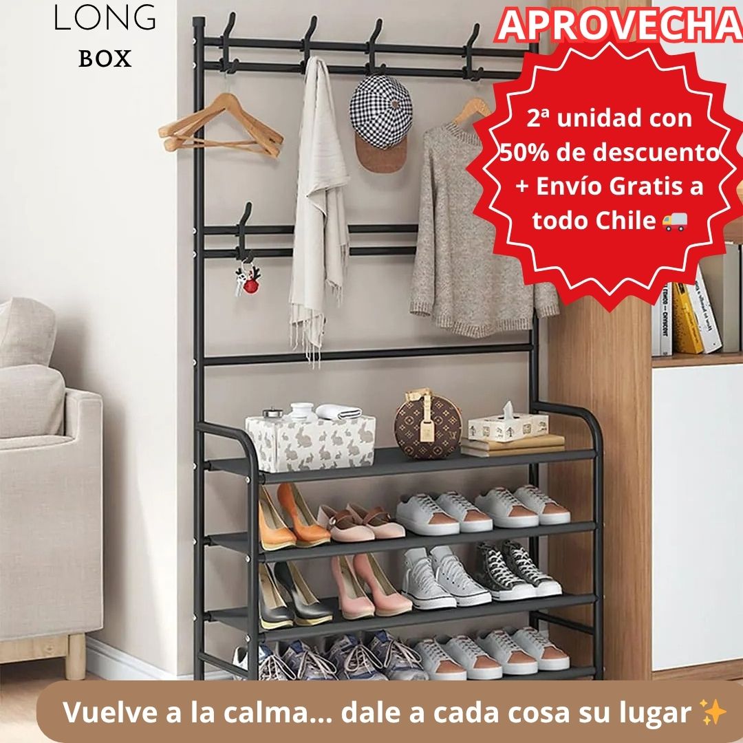 LongBox® - 4 niveles + 8 percheros DOBLES!
