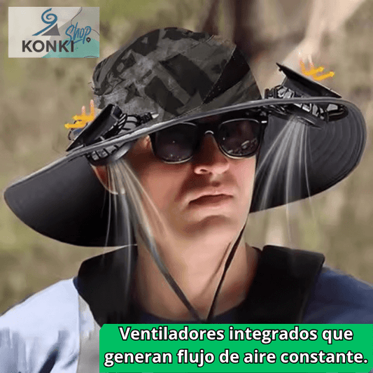 CoolShade™ - Sombrero  inteligente con ventilador solar COLOR UNICO BEIGE