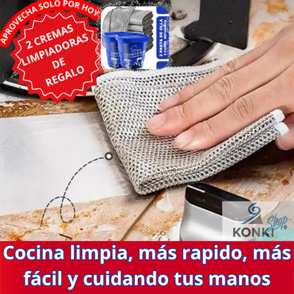 5 paños antiadherentes +  2 pastas de olla Magic ¡REGALO!⭐