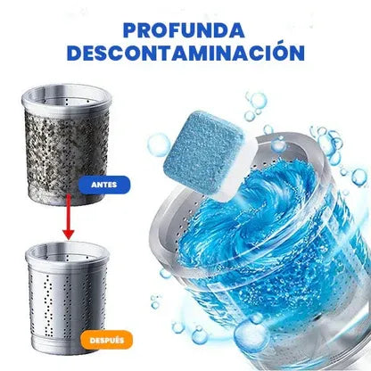 Pack x12 Pastillas limpieza profunda para lavadora CleanWasher™
